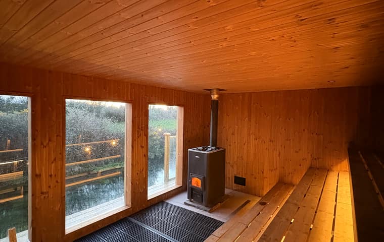 Inside the Hidden Sauna cabin
